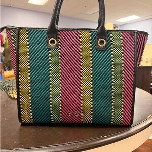 Jessica Simpson Colorful Striped Tote Bag